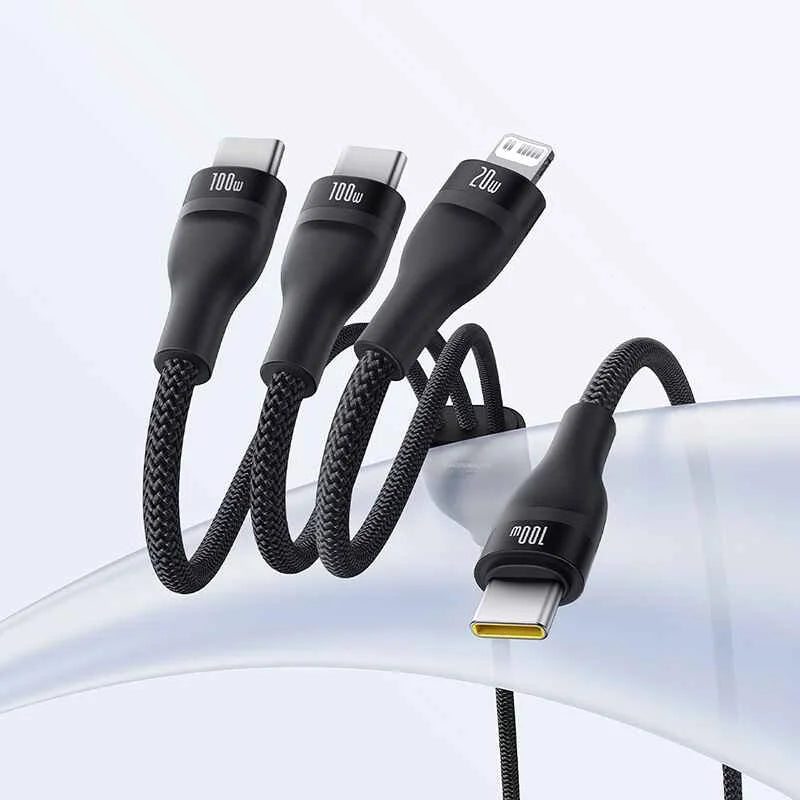 Baseus Flash Series 3 One-for-three Fast Charging Cable Type-C to C+C+L