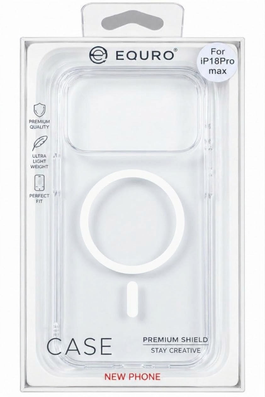 IP 18 Pro Max - EOURO Magnetic Clear Case for – Anti Yellow Case with MagSafe Charging Support