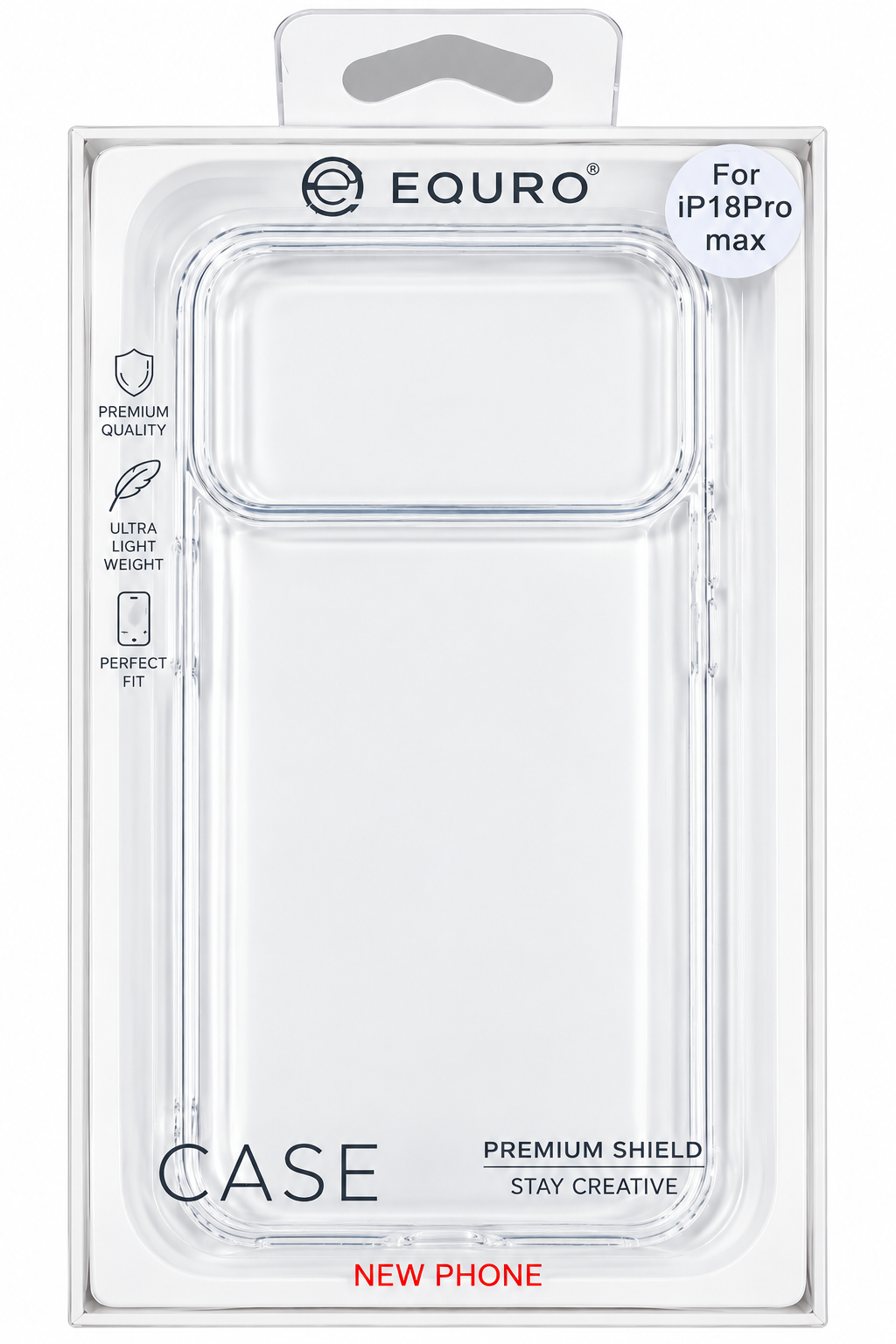 IP 18 Pro Max - EOURO  Clear Case for  – Anti Yellow Case